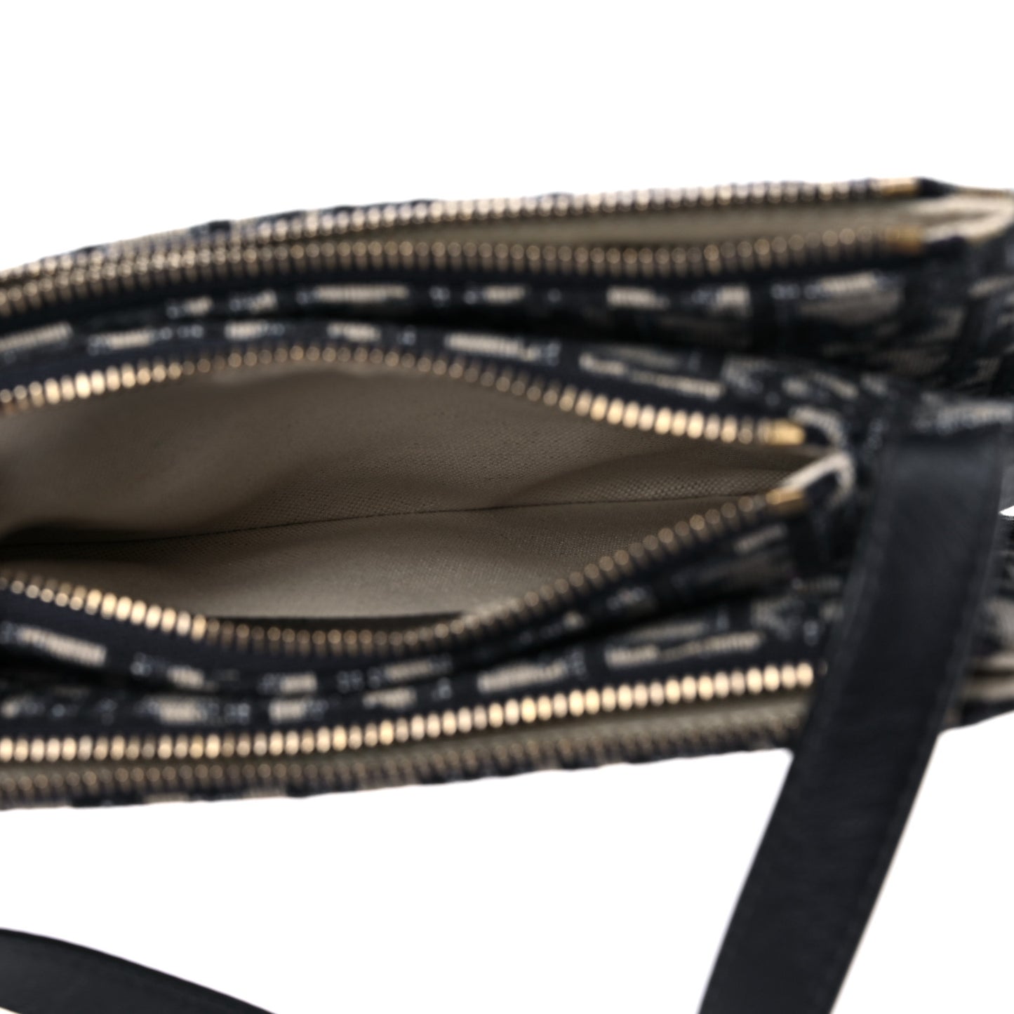 Oblique Saddle Pouch With Strap Navy Blue