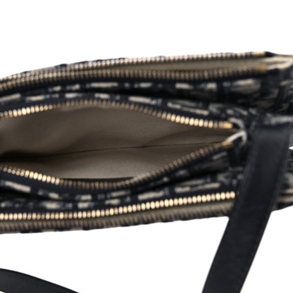Christian Dior Oblique Saddle Pouch With Strap Navy Blue 5 of 9