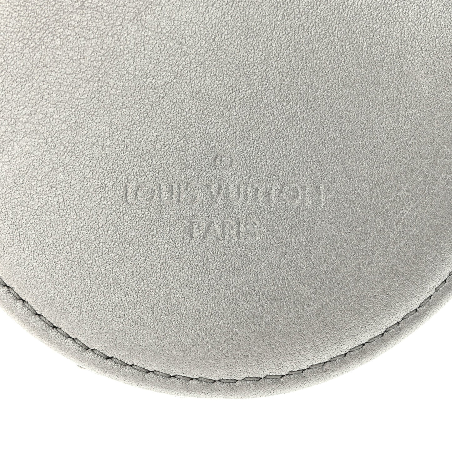 Metallic Calfskin New Wave Multi Pochette Round Coin Purse Silver