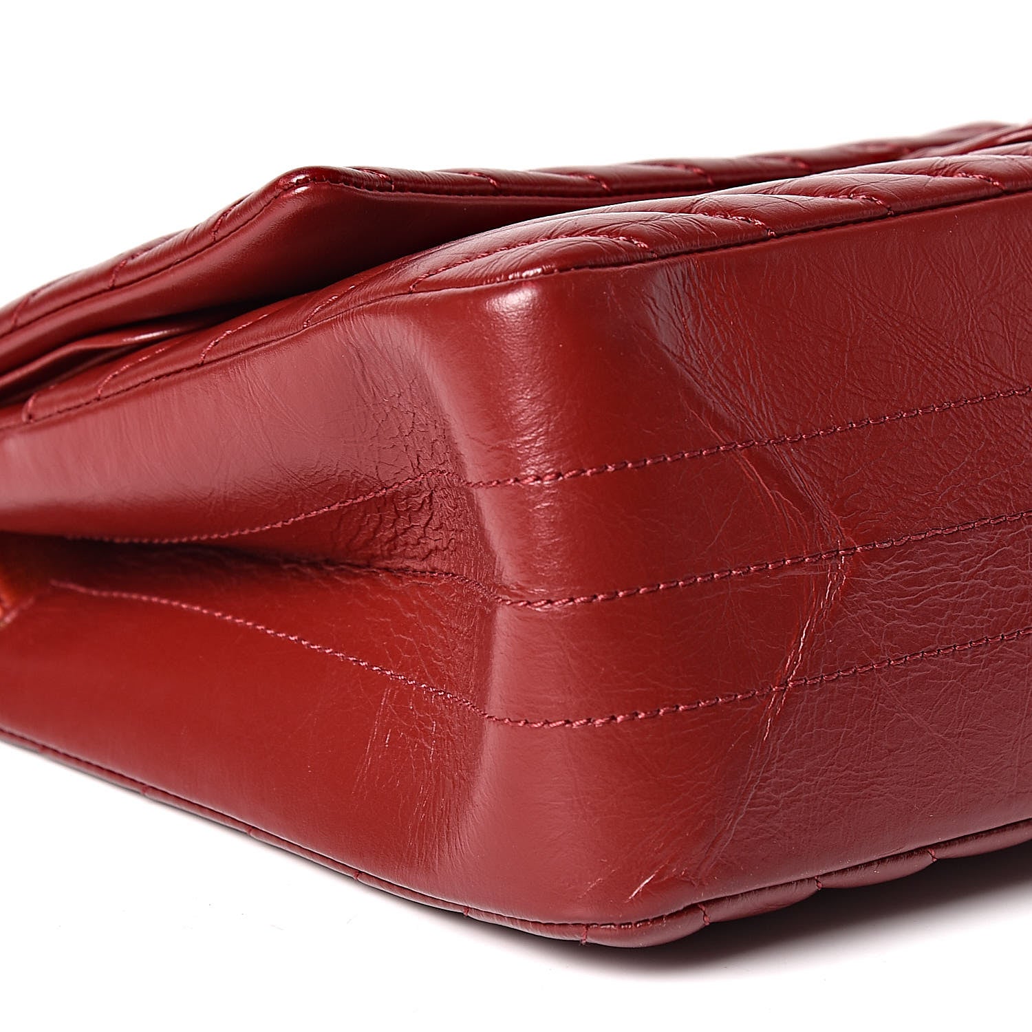 Chanel Aged Calfskin Chevron Quilted 2.55 Reissue 226 Flap Red 8 of 10