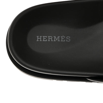Hermes Calfskin Womens Chypre Sandals 40 Black 6 of 9