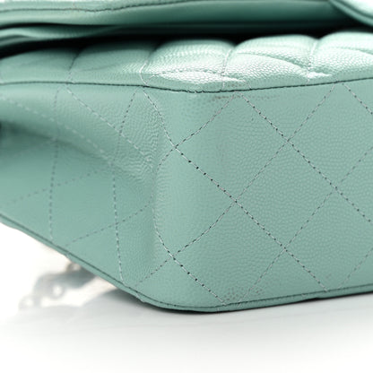 Chanel Caviar Quilted Medium Double Flap Light Blue 8 of 17