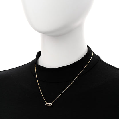 Messika 18K Yellow Gold Diamond Move Uno Pave Necklace 2 of 6