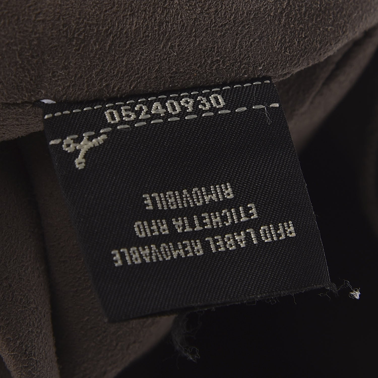 Fendi Glazed Fabric Vitello Grace F is Fendi FF 1974 Stamp Patch Grande Mon Tresor Bucket Bag Mogano Panna Black 9 of 9