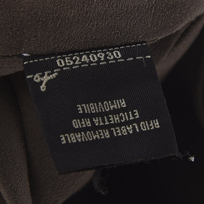 Fendi Glazed Fabric Vitello Grace F is Fendi FF 1974 Stamp Patch Grande Mon Tresor Bucket Bag Mogano Panna Black 9 of 9