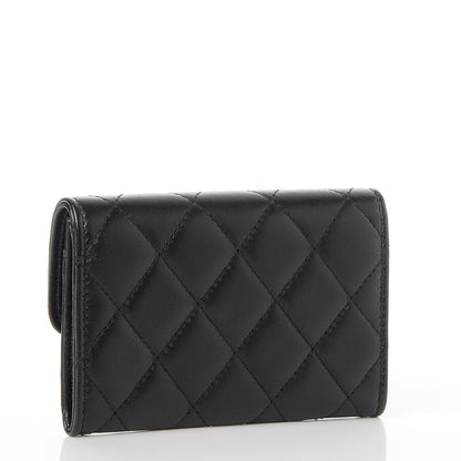 Chanel Lambskin Quilted Flap Card Holder Black 3 of 8