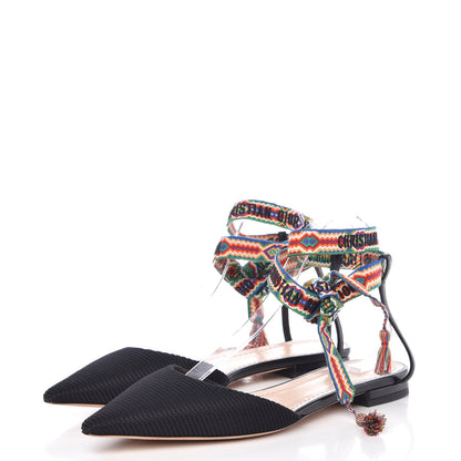Christian Dior Technical Canvas J'adior It Flats 38 Black Multicolor 3 of 9