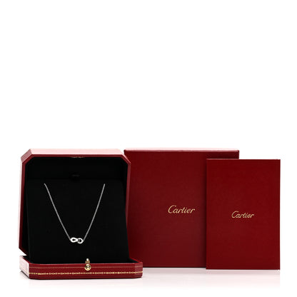 Cartier 18K White Gold Diamond Agrafe Paved Pendant Necklace 5 of 5
