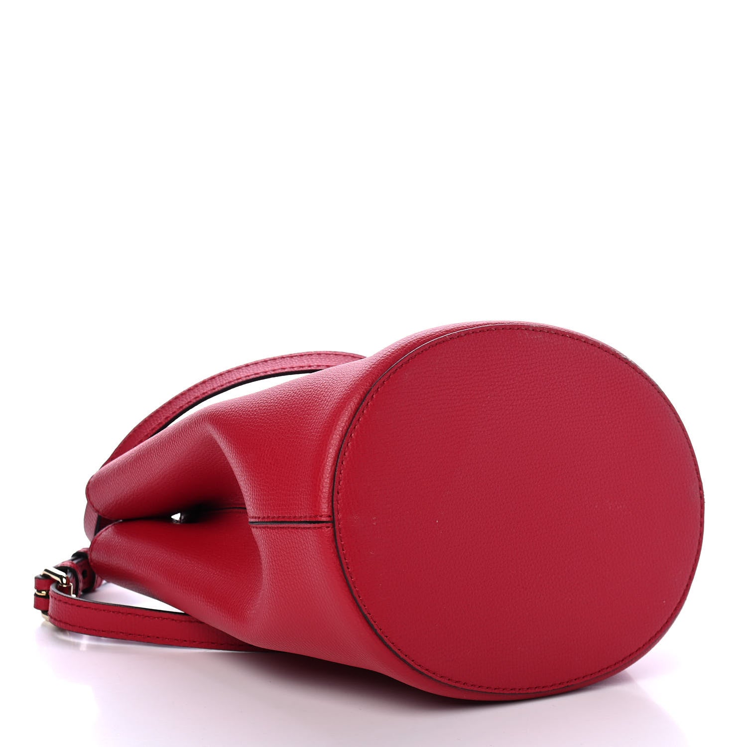 Burberry Calfskin Small Lorne Bucket Crossbody Red 3 of 4