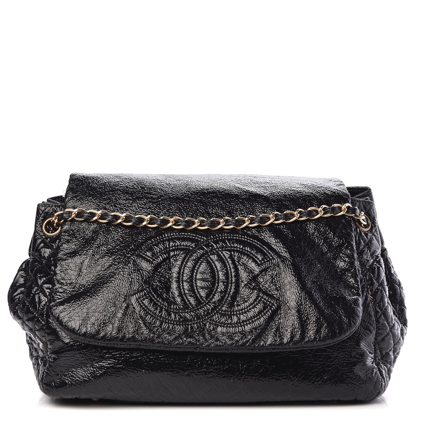 Vinyl XL Rock and Chain Flap Black