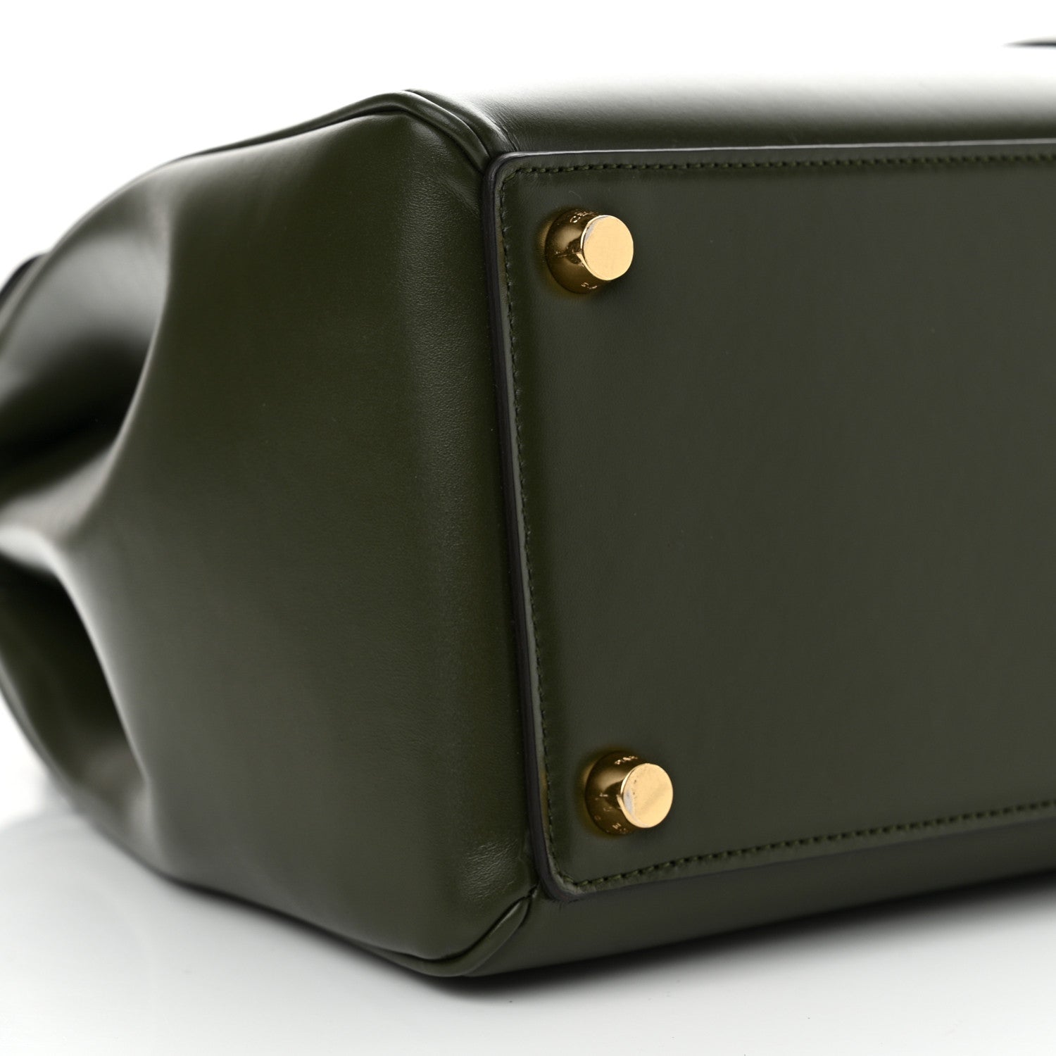 Celine Satinated Calfskin Medium 16 Top Handle Bag Khaki 9 of 12