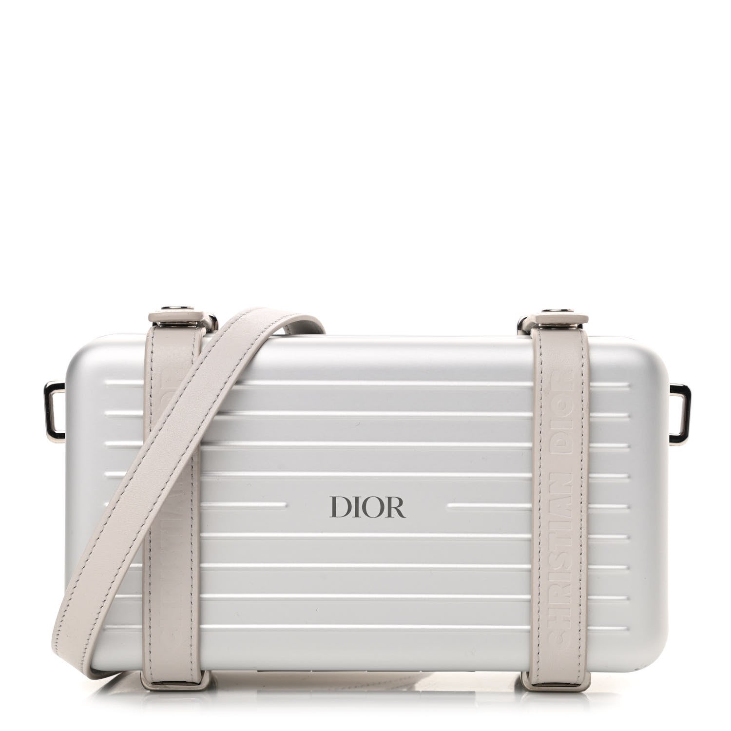 Christian Dior X RIMOWA Aluminum Personal Clutch On Strap Silver 1 of 11