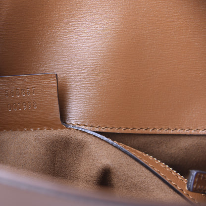 Gucci Boarded Plutone Calfskin Medium Arli Shoulder Bag Nocciola 7 of 11