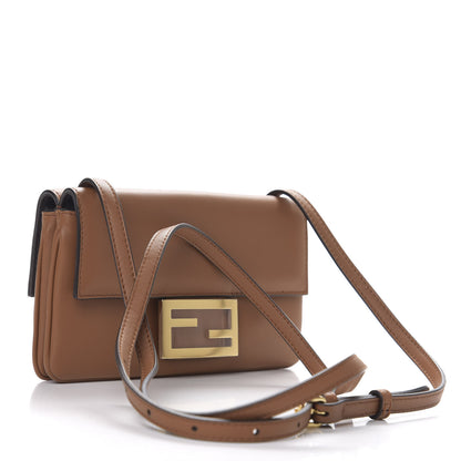 Fendi Vitello Grace Matte Duo Baguette Camel 2 of 10