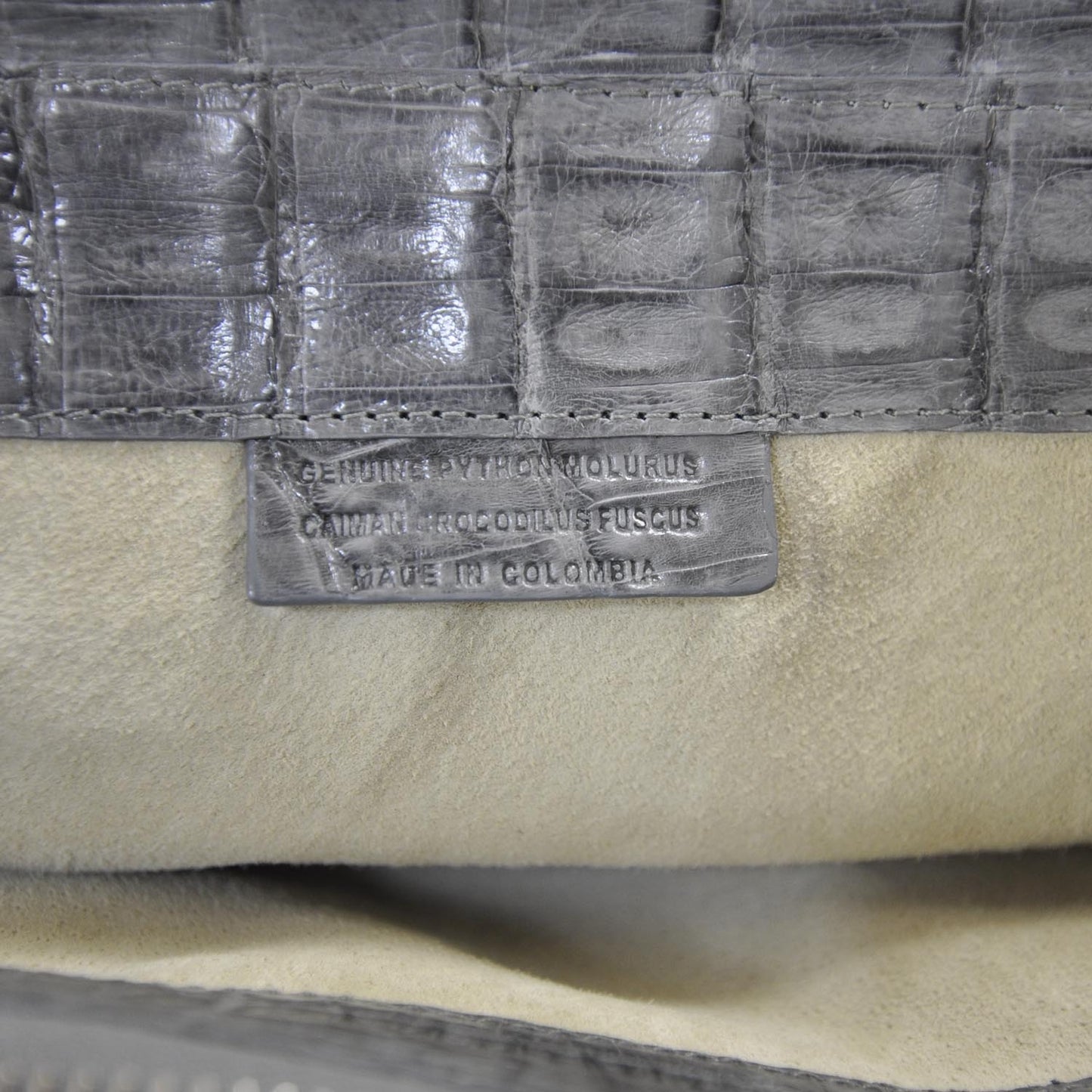 Crocodile Python Framed Satchel