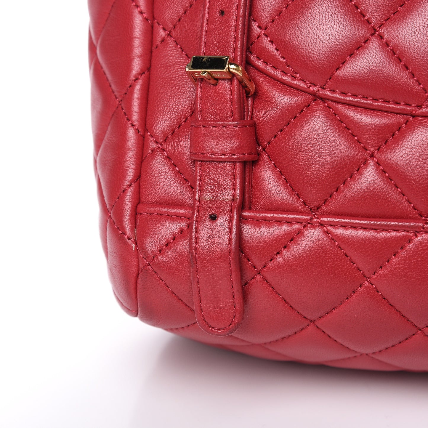 Lambskin Quilted Small Urban Spirit Backpack Red
