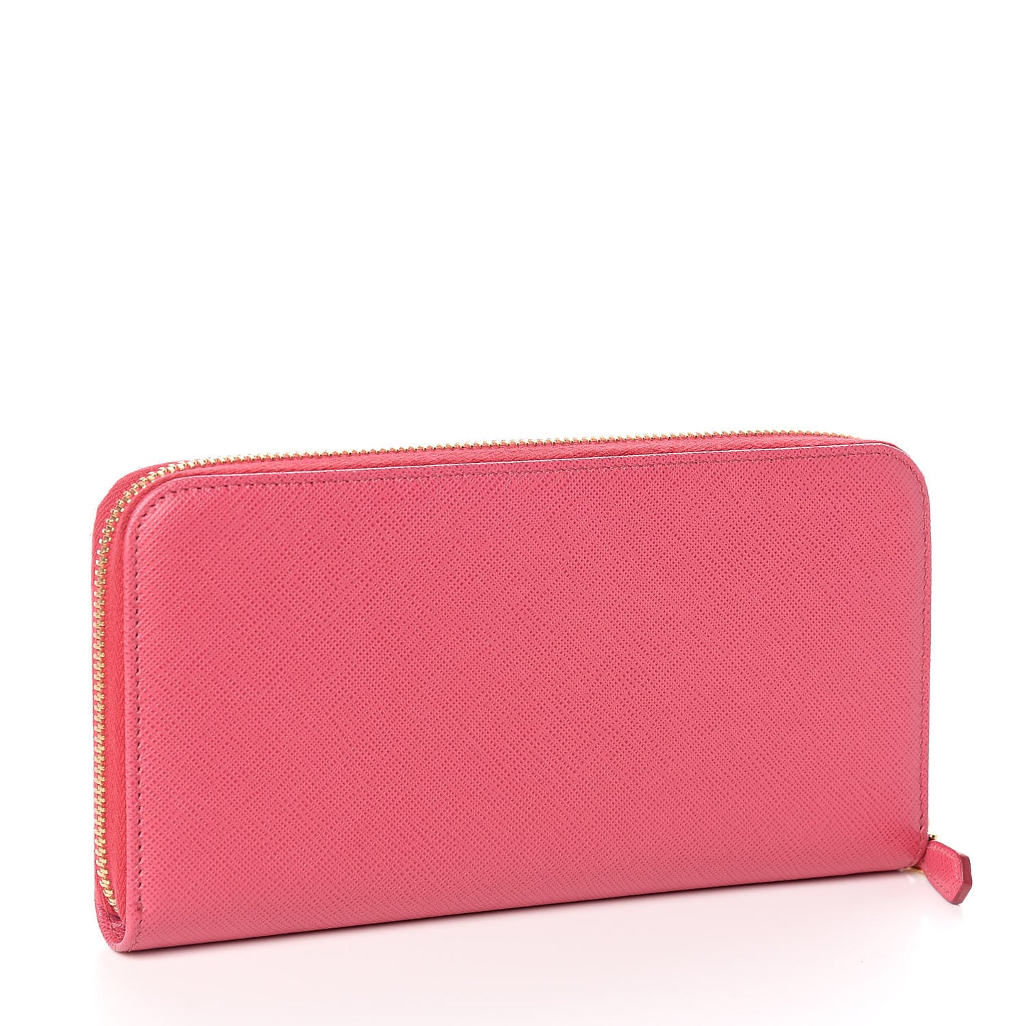 Saffiano Metal Zip Around Wallet Peonia