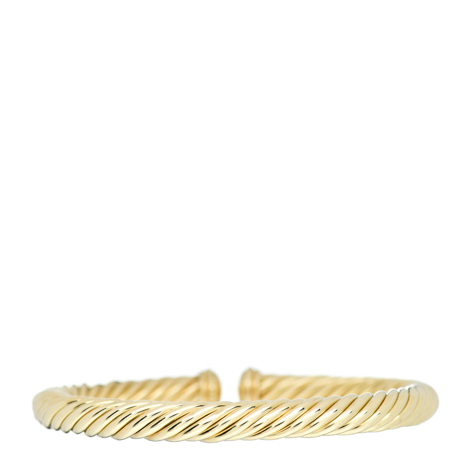 David Yurman 18K Yellow Gold 7mm Cablespira Oval Bracelet 3 of 4