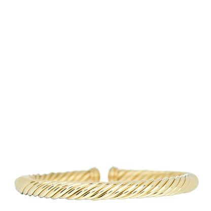 David Yurman 18K Yellow Gold 7mm Cablespira Oval Bracelet 3 of 4