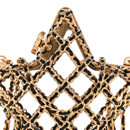 Chanel Metal CC Star Minaudiere Crossbody Gold Black 8 of 10