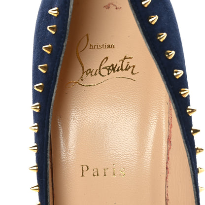 Christian Louboutin Veau Velours Anjalina 100 Pumps 38.5 Nuit 6 of 7