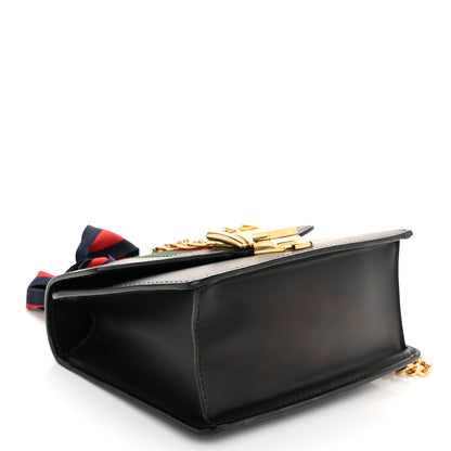 Gucci Calfskin Mini Sylvie Chain Shoulder Bag Black 4 of 11