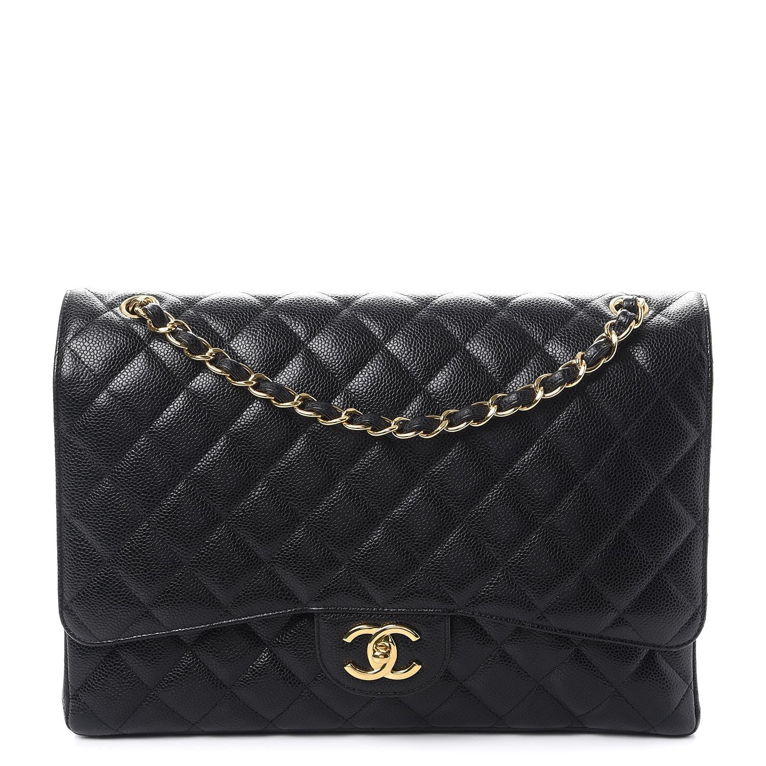 Chanel Caviar Quilted Maxi Double Flap Black 1 of 16