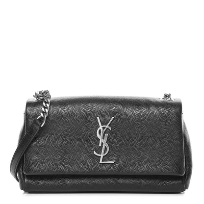 Saint Laurent Grain De Poudre Toy West Hollywood Monogram Fold-Over Bag Black 1 of 8