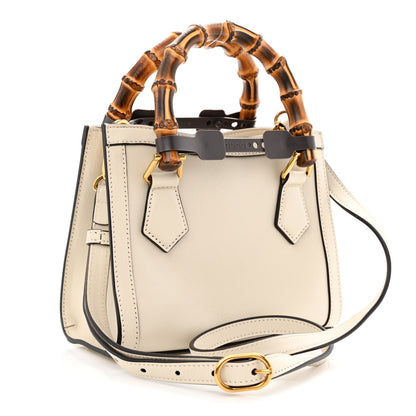 Gucci Wonka Grain Calfskin Mini Diana Tote Bag Mystic White 3 of 10