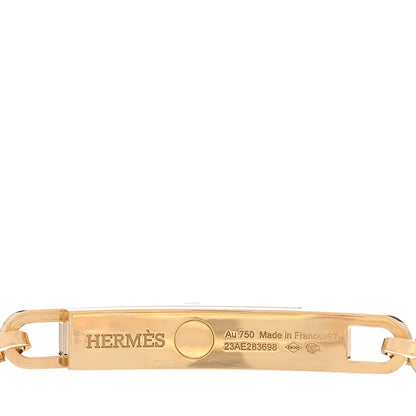 Hermes 18K Yellow Gold Diamond Pave PM Kelly Chaine Bracelet ST 3 of 4