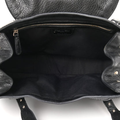 Christian Dior Calfskin Lizard Shoulder Bag Black 5 of 11