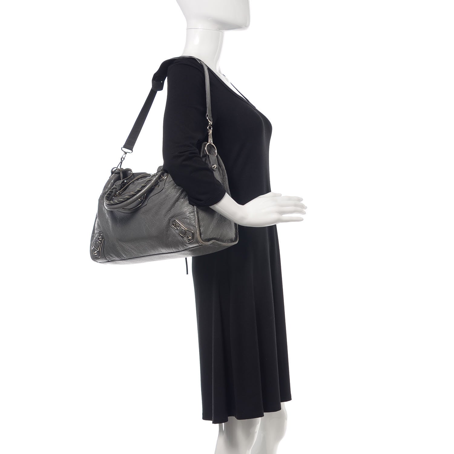 Balenciaga Agneau Silver Metallic Edge Hardware City Gris Cendre 2 of 14