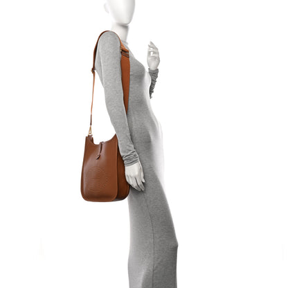 Hermes Taurillon Clemence Evelyne III PM Gold 2 of 11