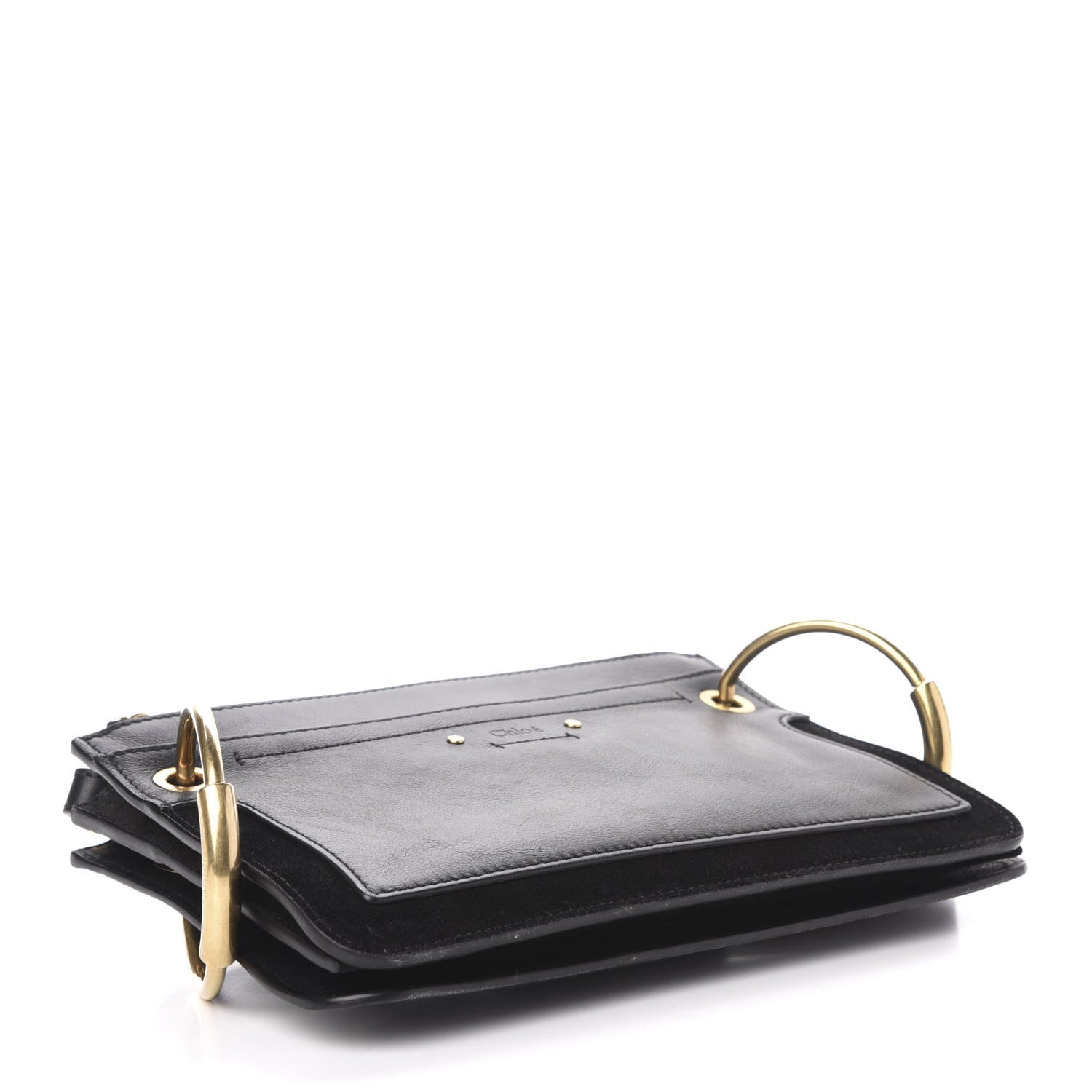Chloe Calfskin Suede Mini Roy Bag Black 4 of 14