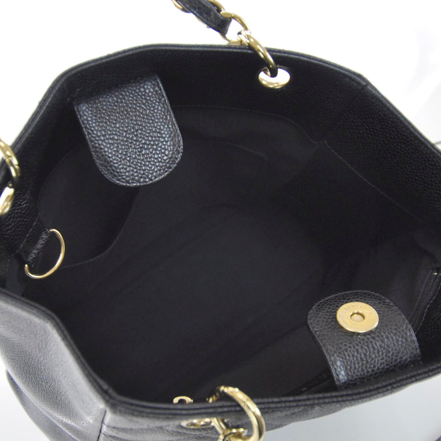 Chanel Caviar Petit Shopping Tote PST Black 5 of 8