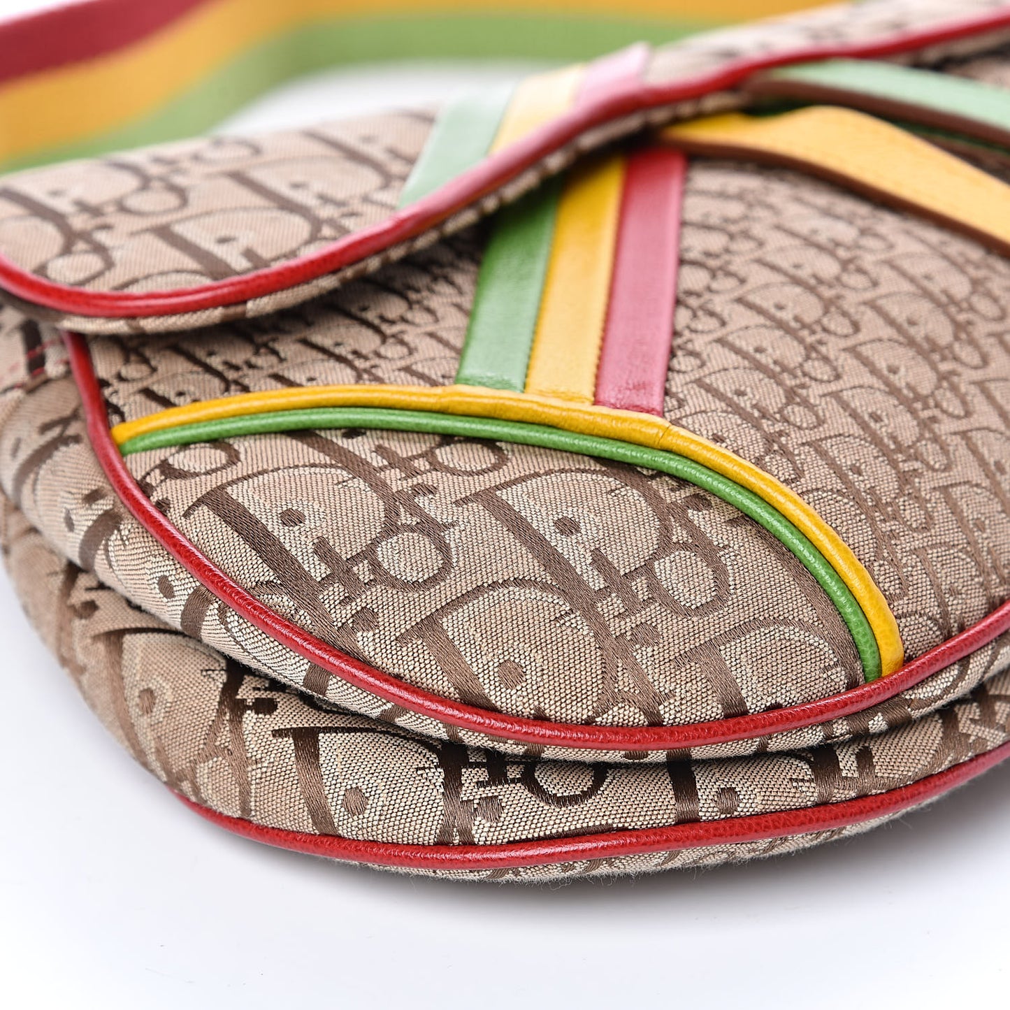 Monogram Rasta Saddle Bag Beige