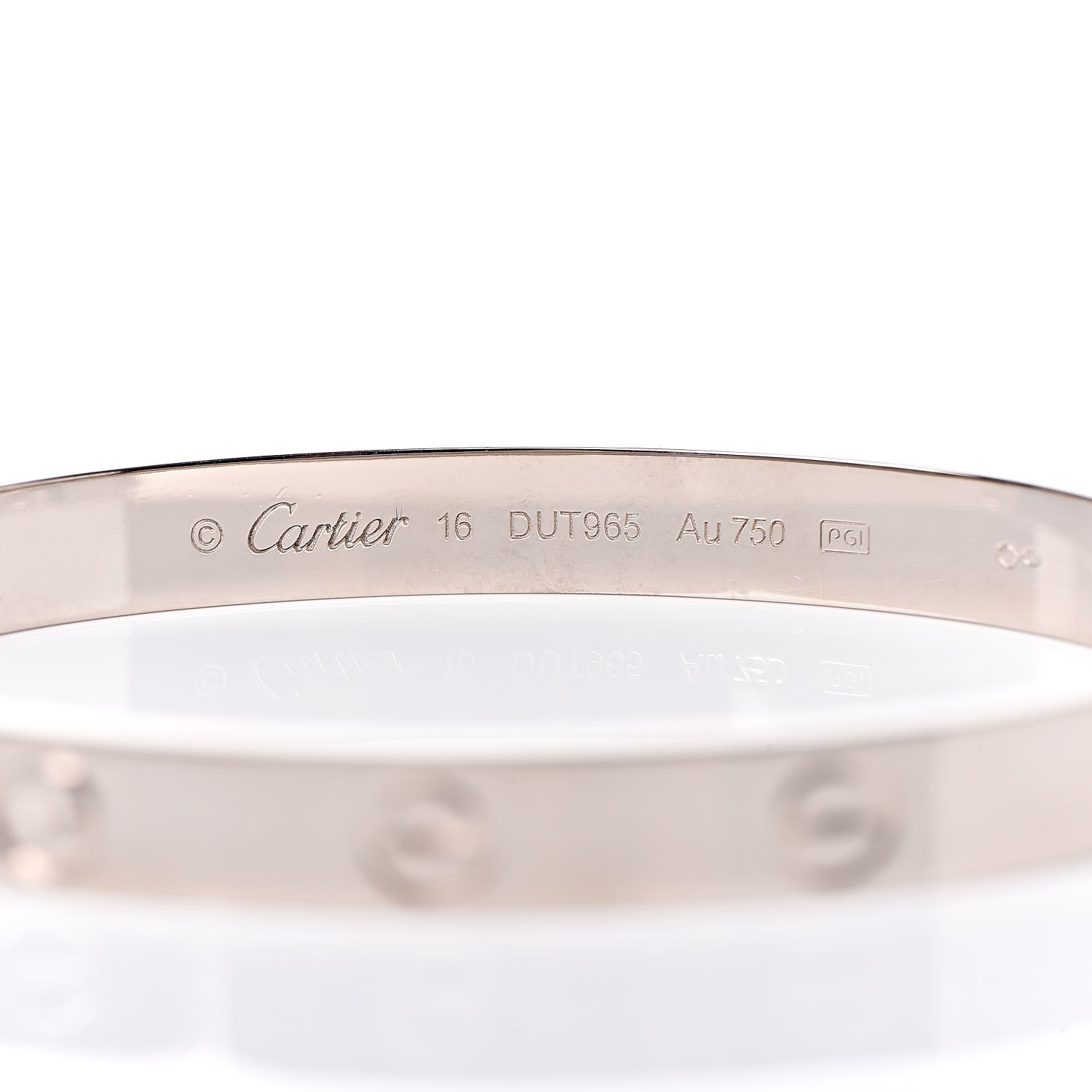 Cartier 18K White Gold LOVE Bracelet 16 4 of 6