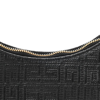 Givenchy Coated Canvas Logo 4G Embossed Small Moon Cut Out Shoulder Bag Black 9 of 9