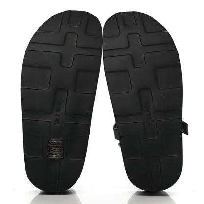 Hermes Calfskin Womens Enid Sandals 35 Black 5 of 12