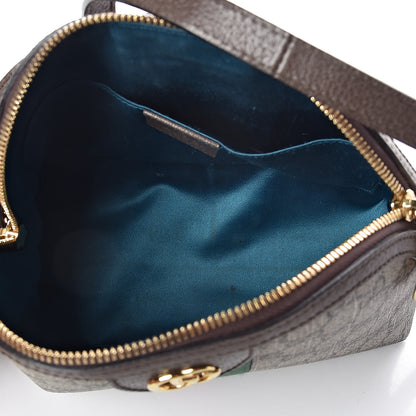 Gucci GG Supreme Monogram Textured Dollar Calfskin Web Small Ophidia Dome Shoulder Bag Beige Ebony New Acero 5 of 9
