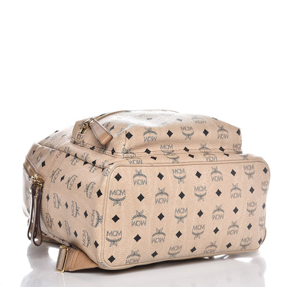 MCM Visetos Medium Studded Stark Backpack Beige 5 of 10
