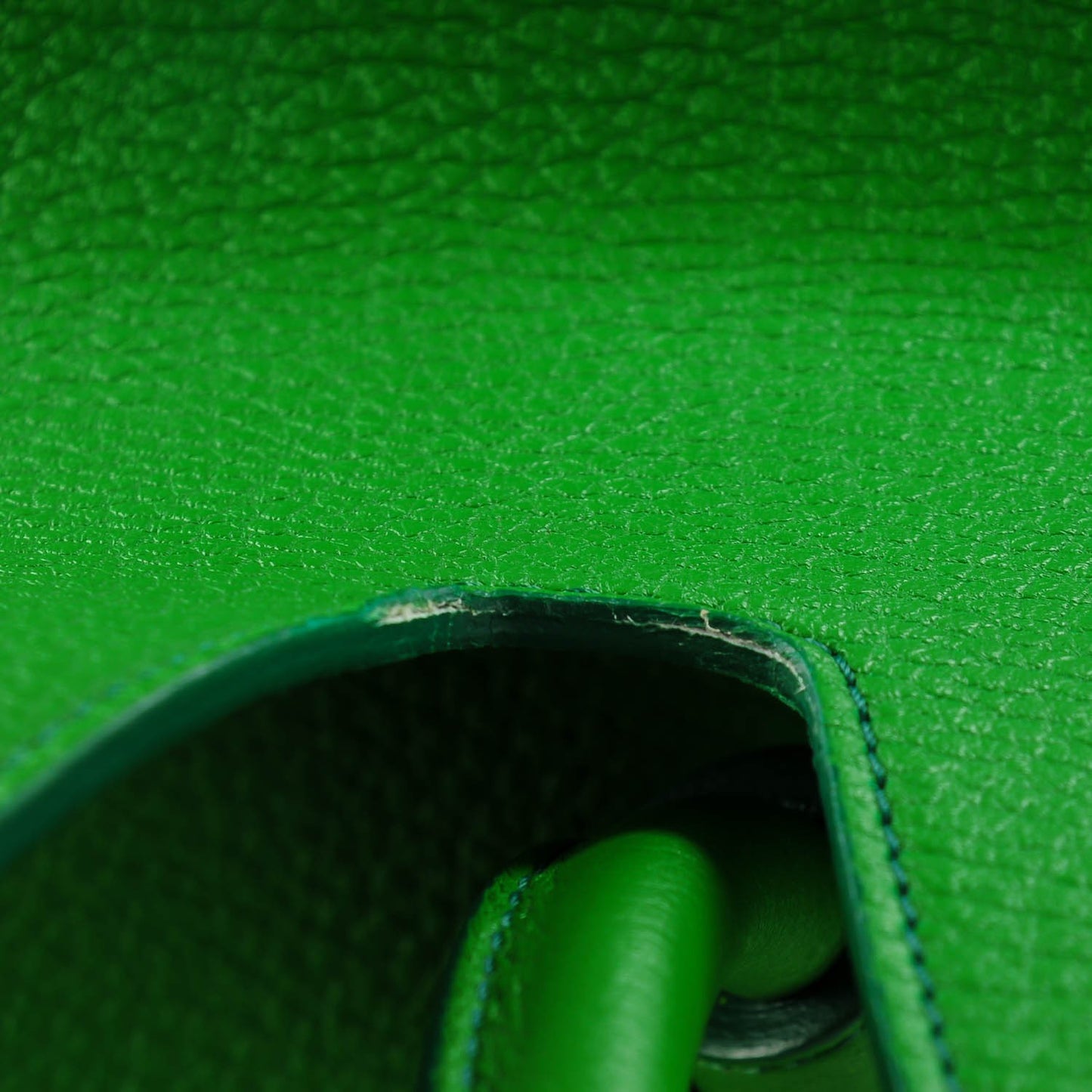 Crisped Calfskin Small Tie Knot Tote Grass Green