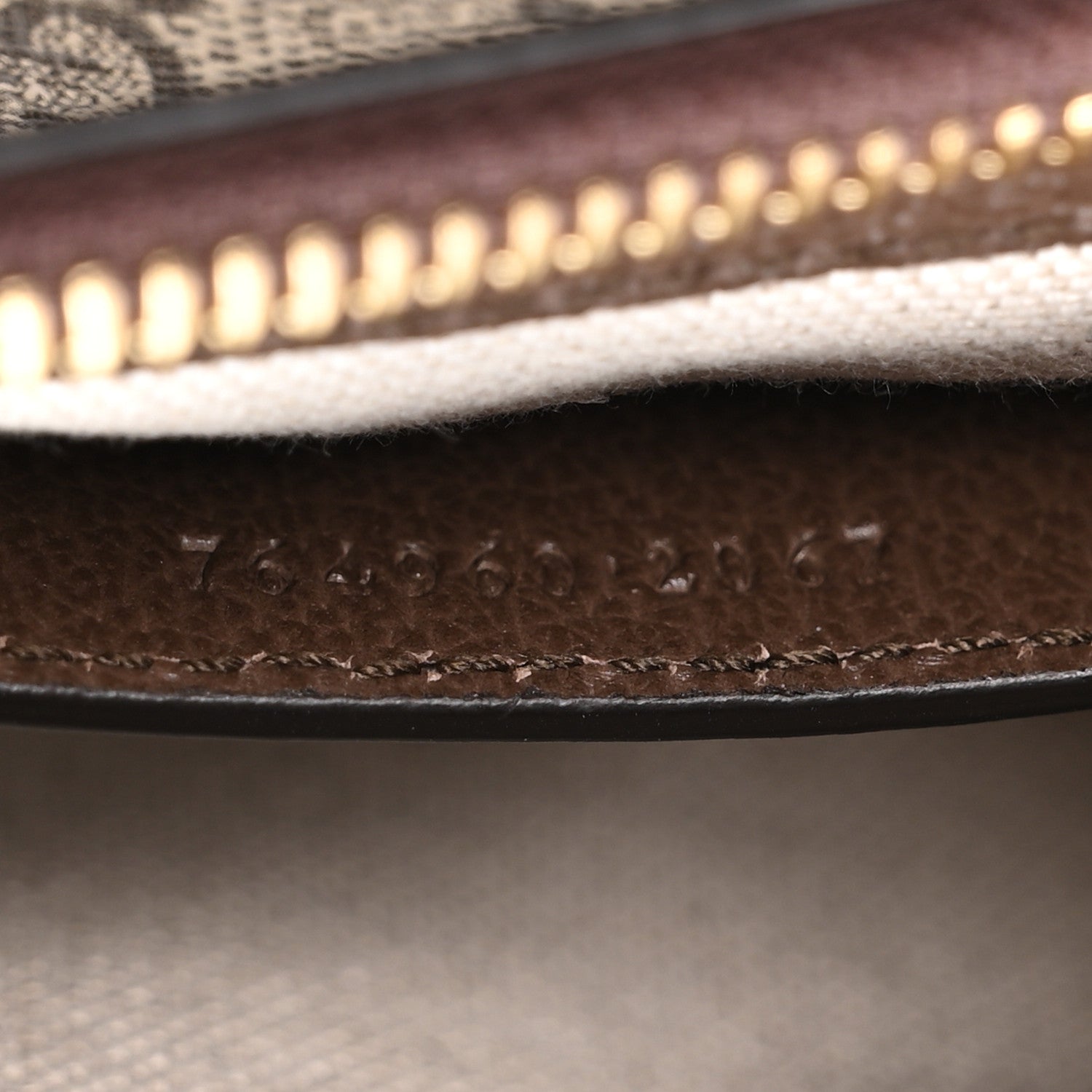 Gucci GG Supreme Monogram Textured Dollar Calfskin Mini Ophidia Chain Bag Beige Ebony 7 of 11