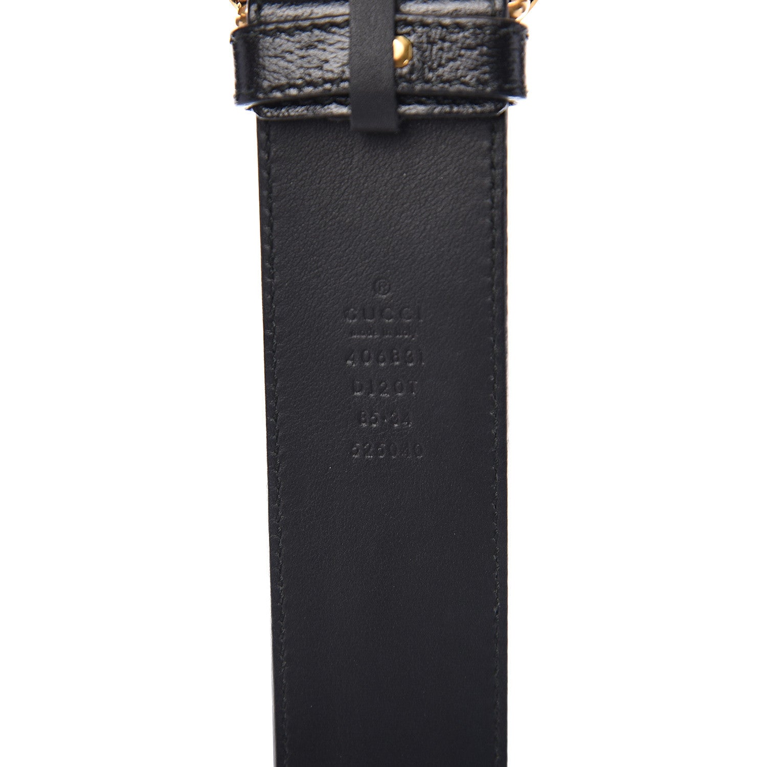 Gucci Textured Calfskin Double G 40mm Belt 85 34 Black 3 of 5
