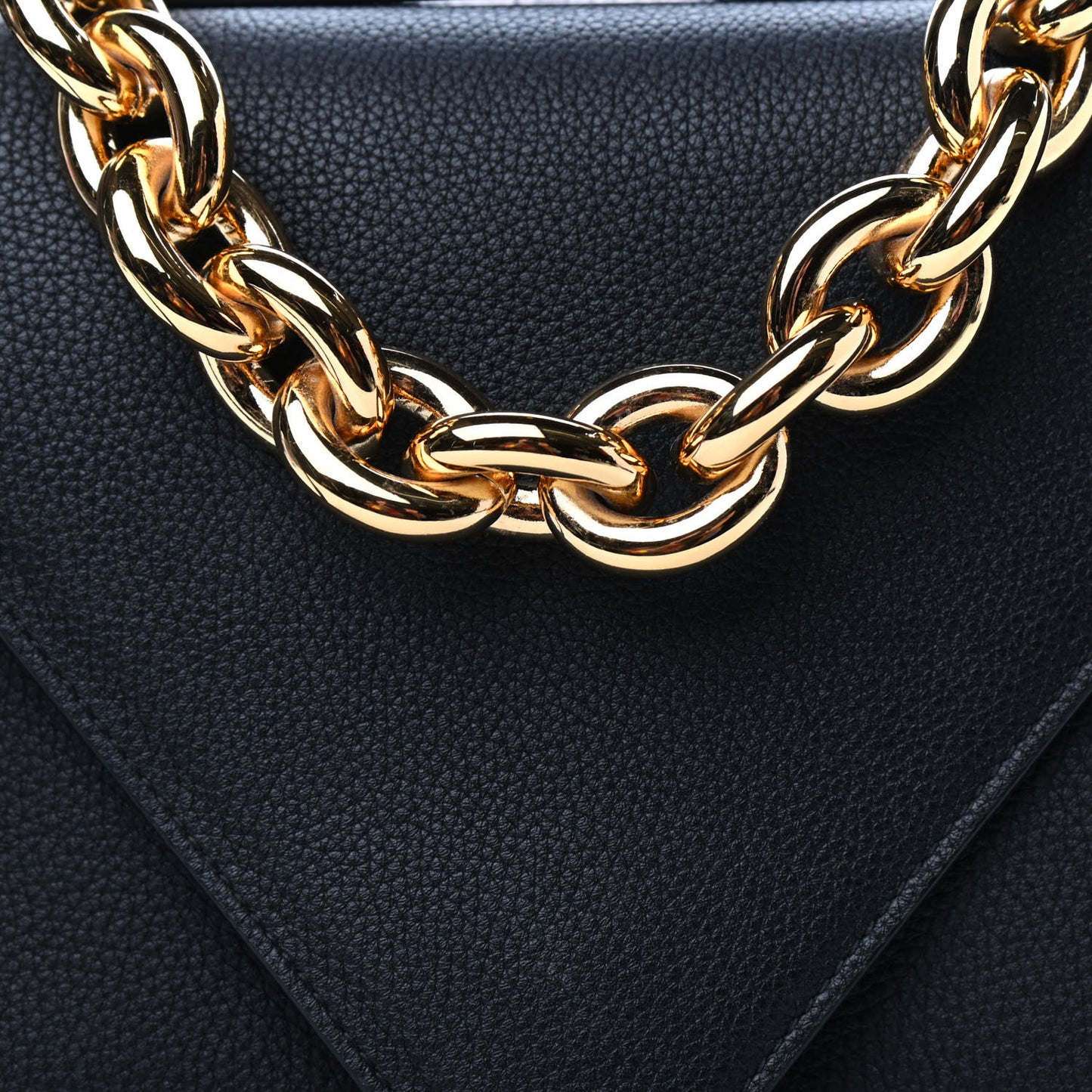 Calfskin Mount Envelope Bag Black