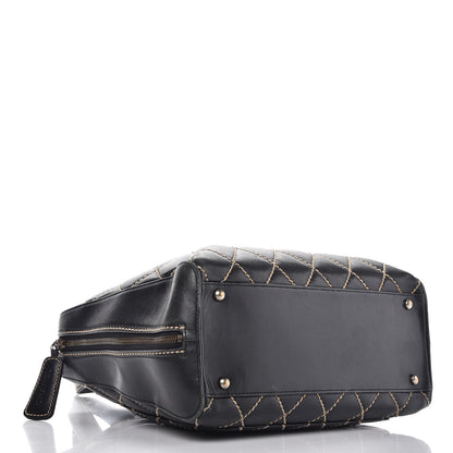 Chanel Calfskin Contrast Stitch Surpique Bowler Black 4 of 14