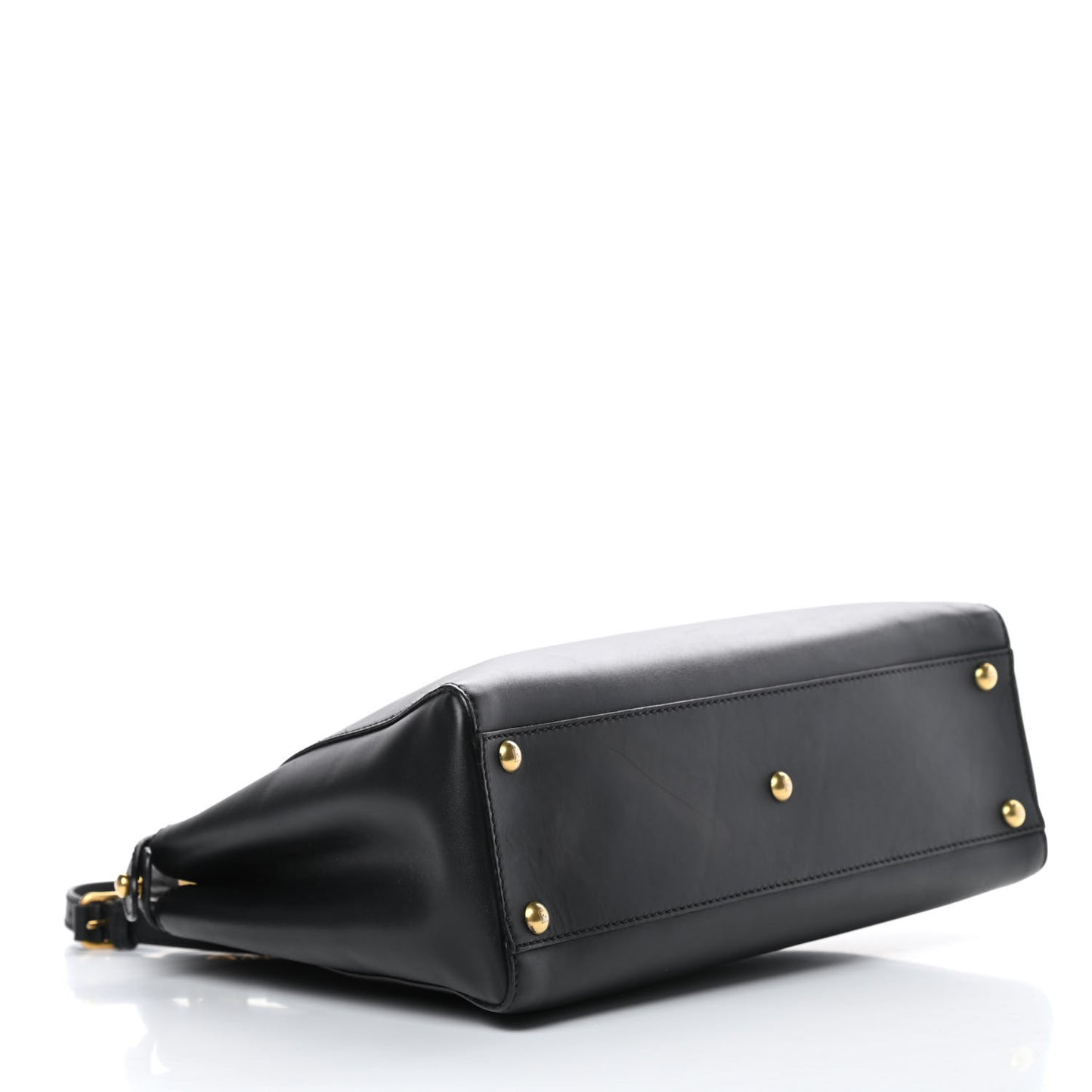 Vitello Morgan Shiny Nappa Medium Peekaboo Iconic Satchel Black Ciliegia