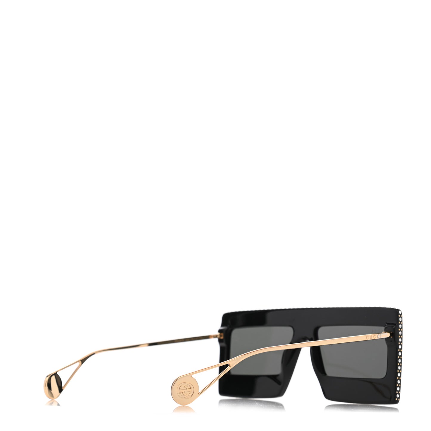 Acetate Crystal Mask-Frame Sunglasses GG0431S Black