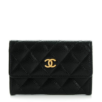 Chanel Caviar Quilted Flap Card Holder Black 1 of 8