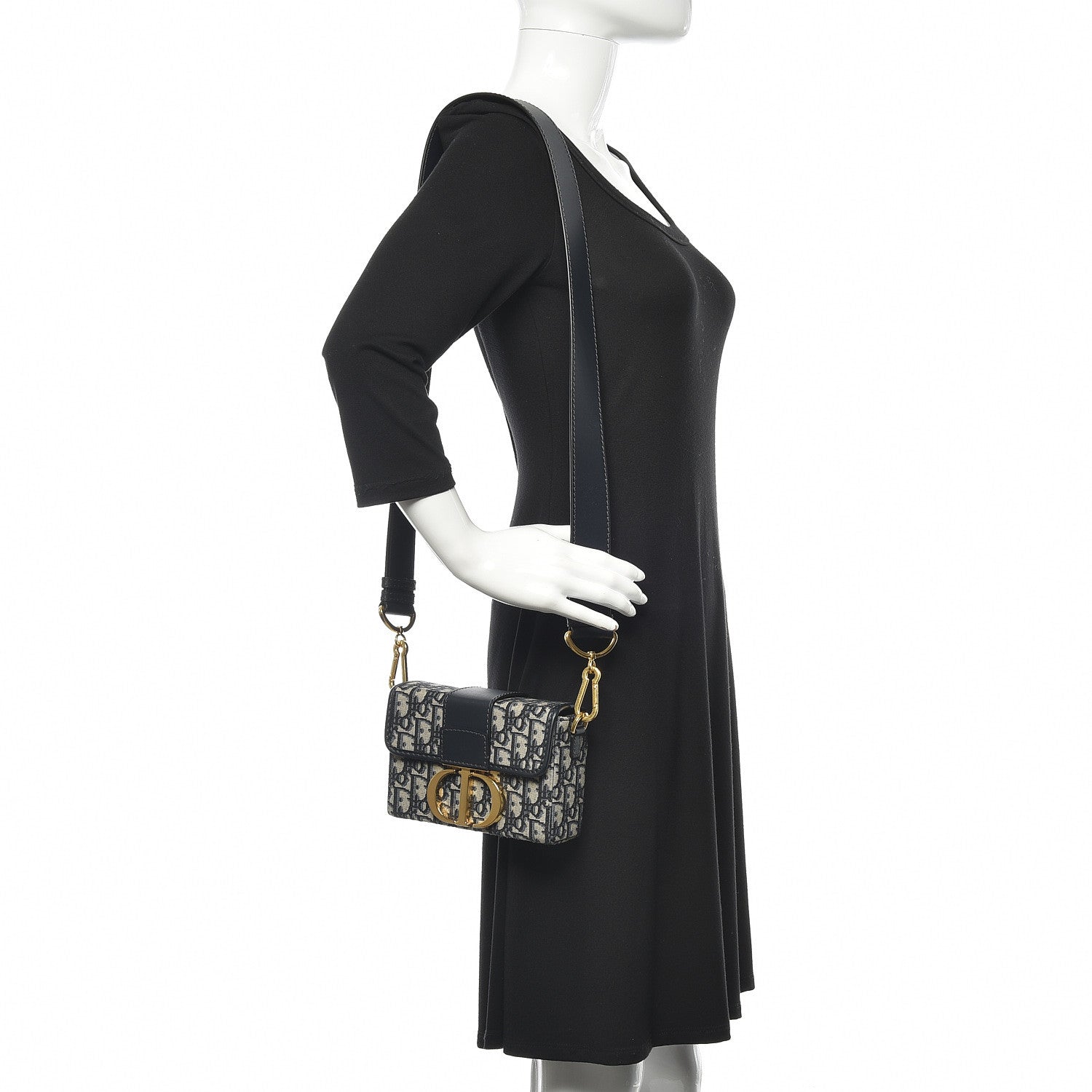 Christian Dior Oblique 30 Montaigne Box Bag Blue 2 of 10